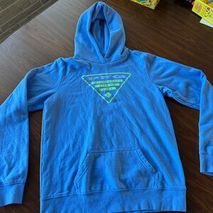 Blue Hoodie with Graphic Design